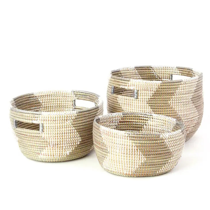 Set of Three ZigZag Nesting Baskets
