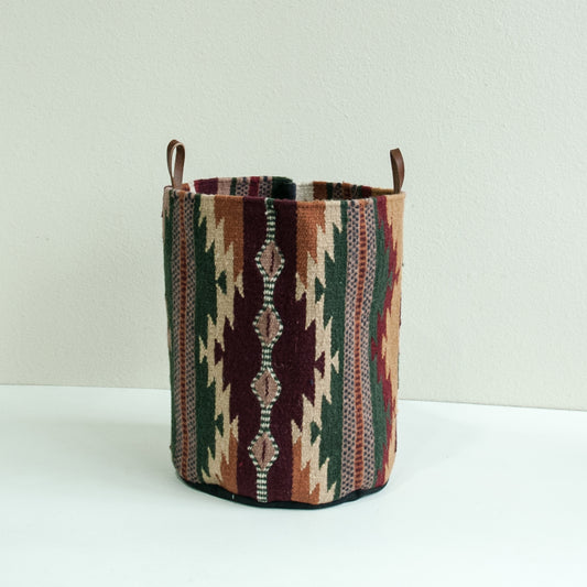XL Woven Bucket Domingo Pattern