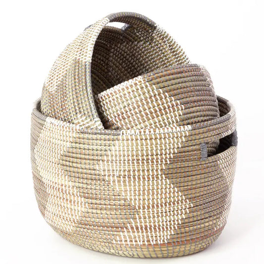 Set of Three ZigZag Nesting Baskets