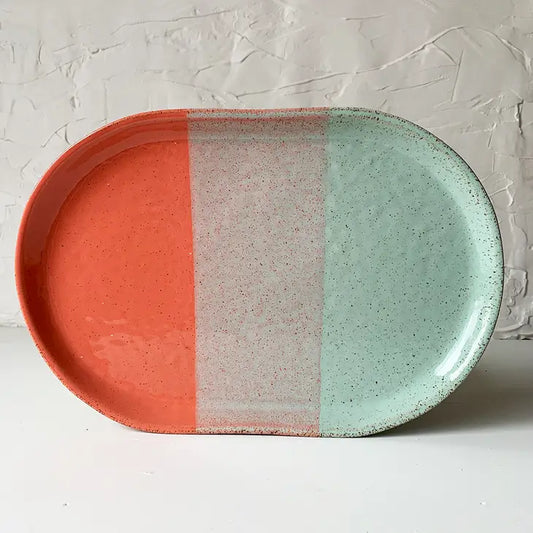 Large Oval Stoneware Platter