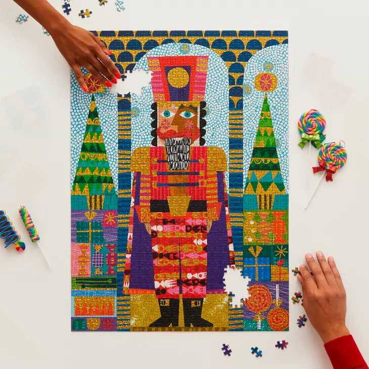 Festive Nutcracker Gold Foil 1000 Piece Puzzle