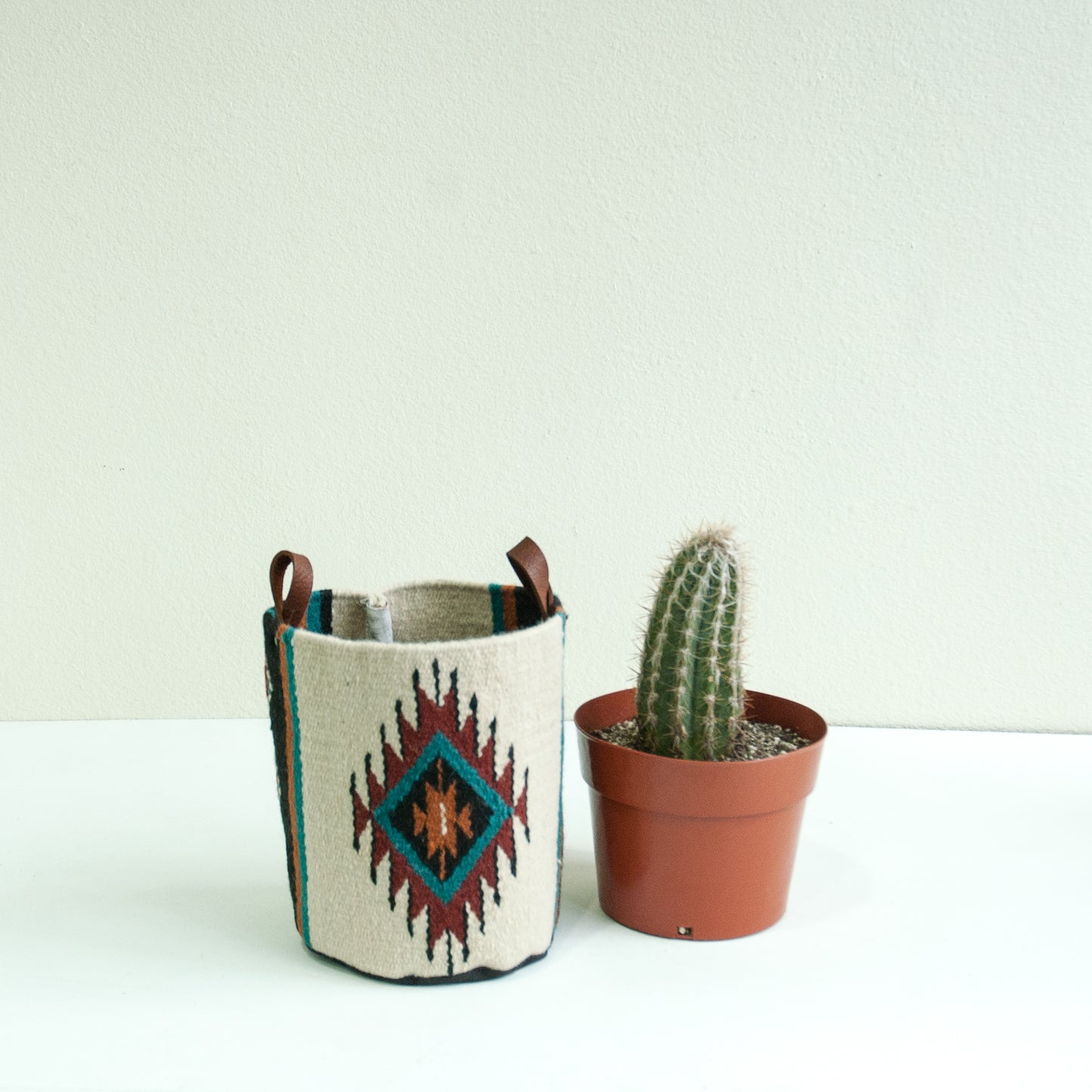 Large Woven Bucket-Azul Pattern